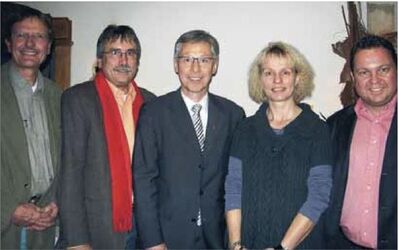 Dr. Peter Clement, Otto Ziegler, MdB Dr. Casten Sieling, Christel Ulmer und MdB Martin Gerster. Foto: Hoffmann
